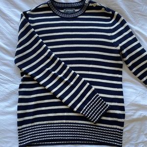 Bonobos Slim Blue Striped Knit Sweater